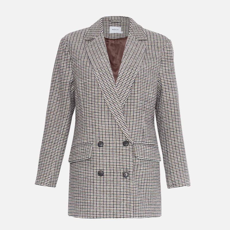 MSCHFlorencia Blazer coffee bean chk