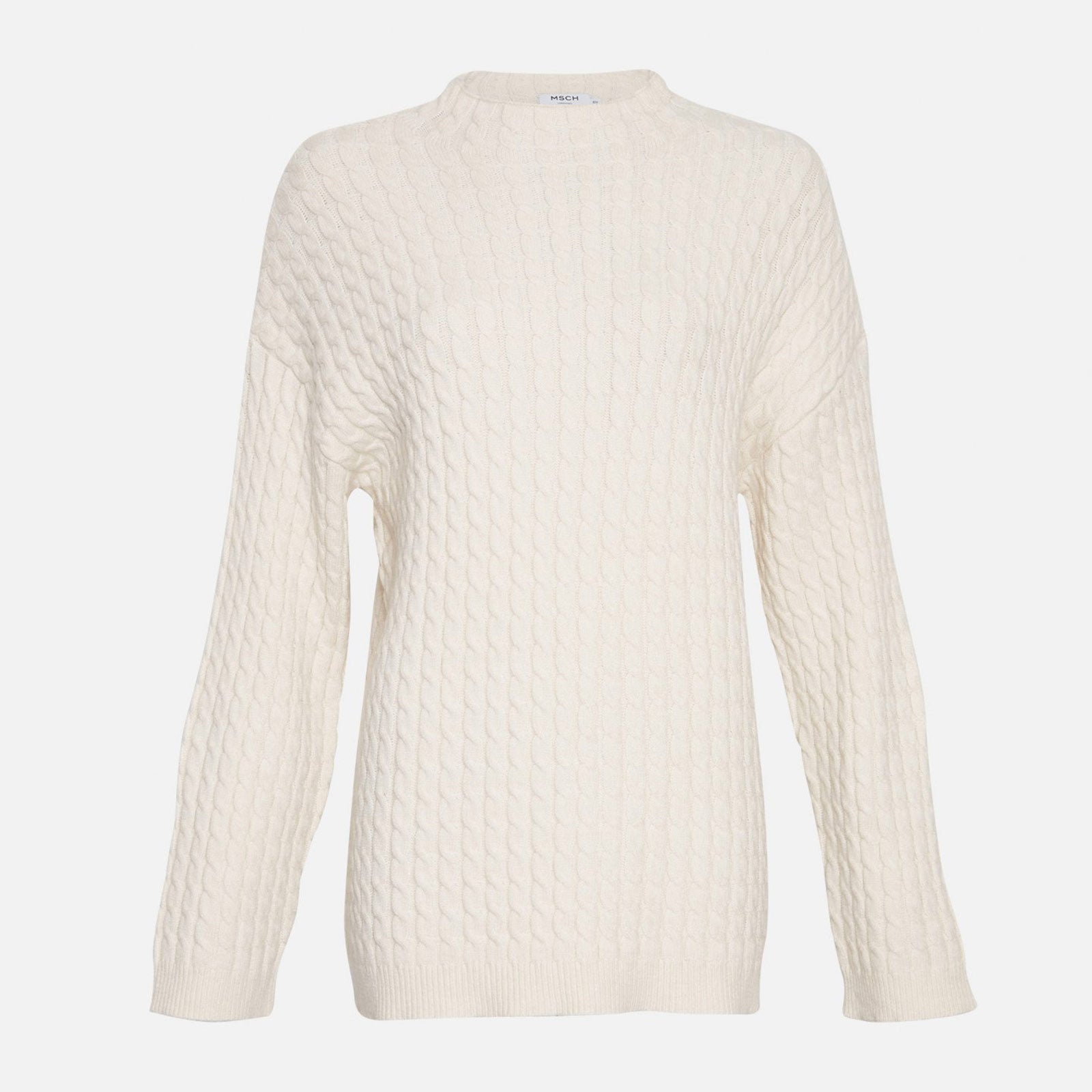 MSCHJalda Rachelle  M Neck Pullover ecru melange