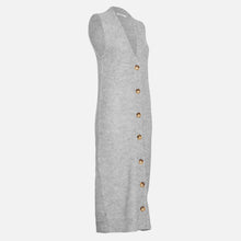 Sabella Alpaca Long Vest grey melange