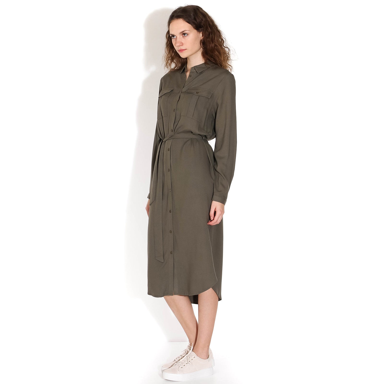 Idina Leia LS Shirt Dress grape leaf