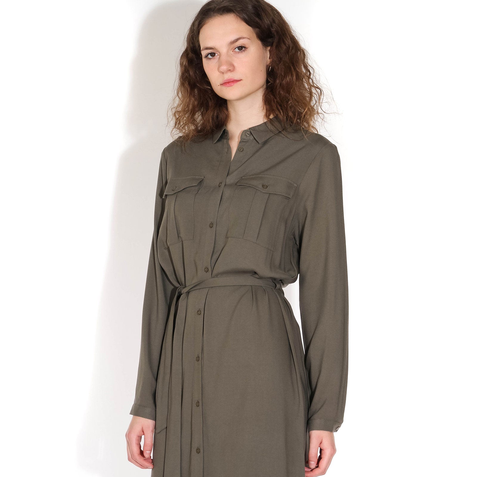 Idina Leia LS Shirt Dress grape leaf