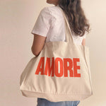 Amore Shopping Bag natural/orange