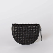 Laura Coin Purse Woven Leather black