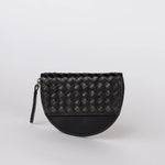 Laura Coin Purse Woven Leather black
