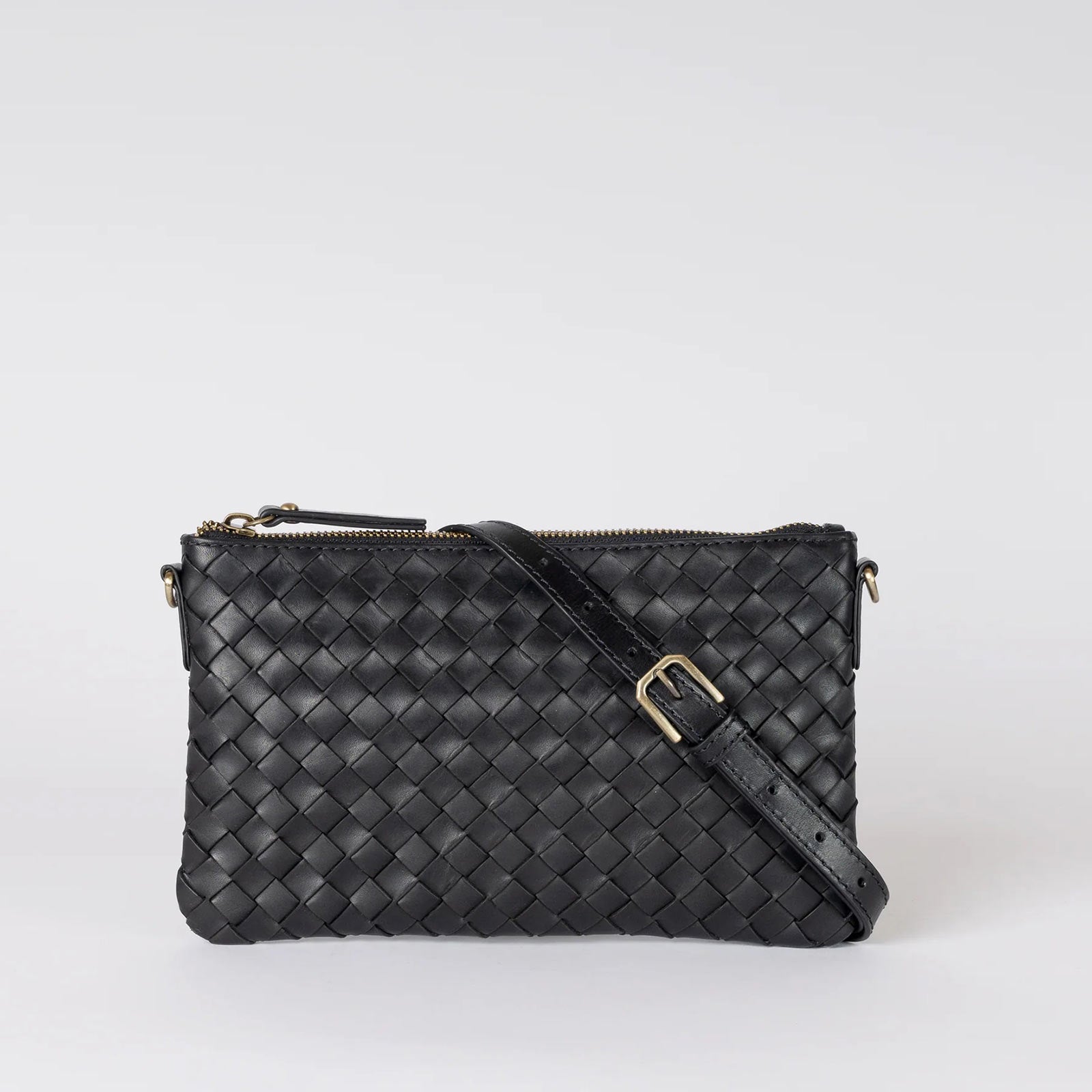 Lexi Woven Leather Bag black