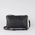 Lexi Woven Leather Bag black