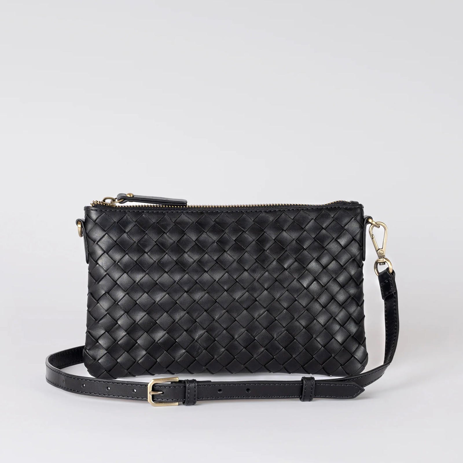 Lexi Woven Leather Bag black