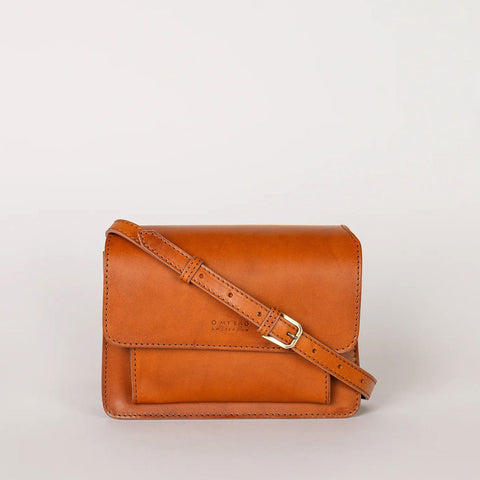 Harper Mini Classic Leather Bag cognac