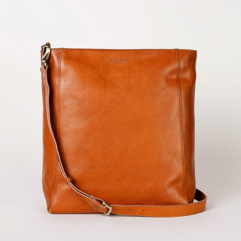 Sofia Stromboli Leather Bag cognac