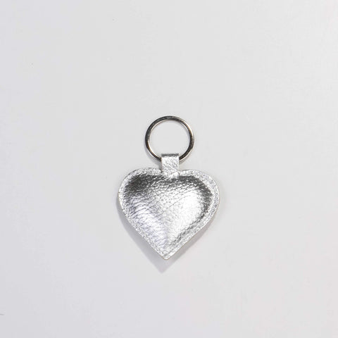 Heart Keyring metallic silver