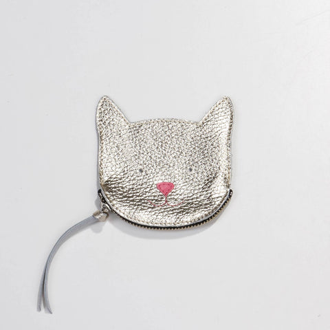 Papoutsini Wallet Katze metallic champagne