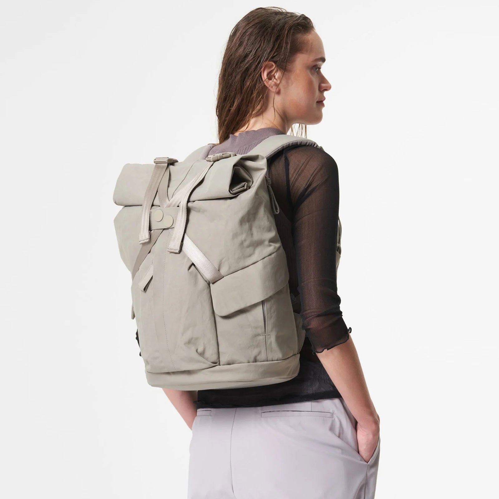 Kross Backpack crinkle taupe