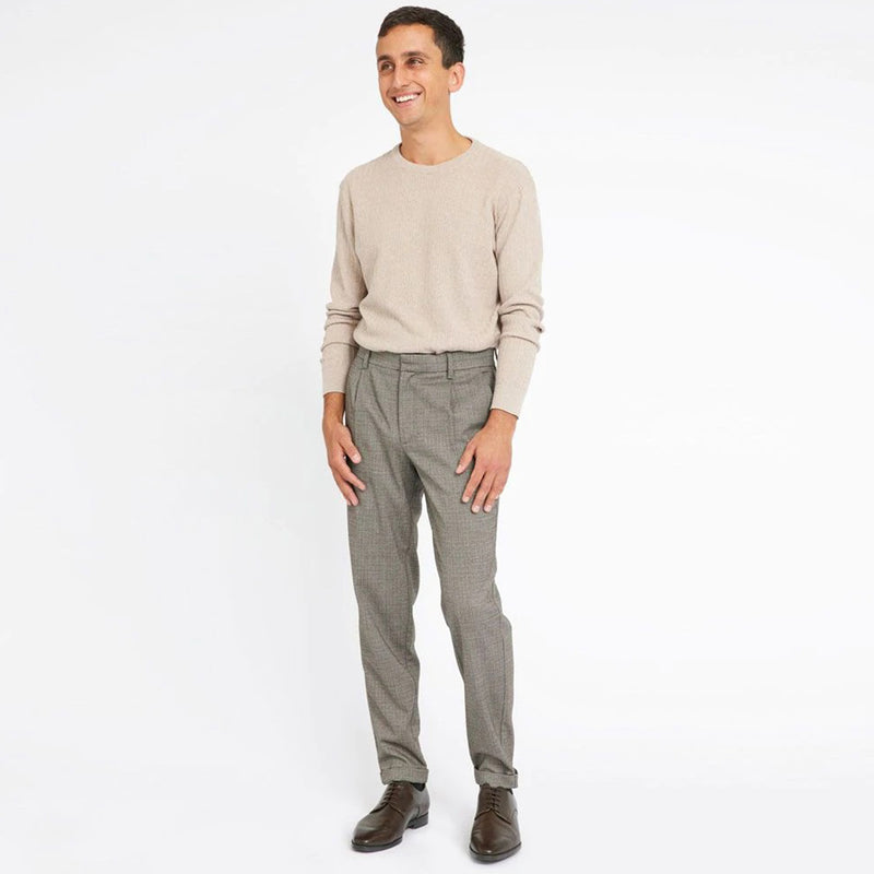 Arthur 489 Trousers brown mini herringbone