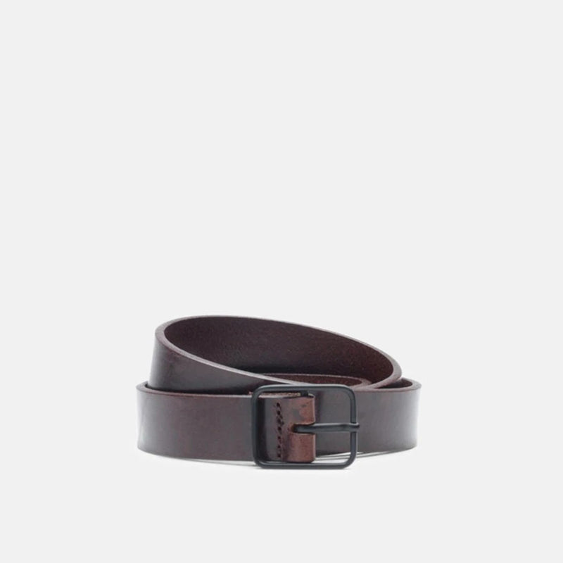 Border Leather Belt 161 brown