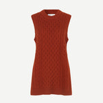 Keiko Crew Neck Vest red ochre