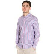 Liam BA Shirt blue red stripe Samsoe Samsoe