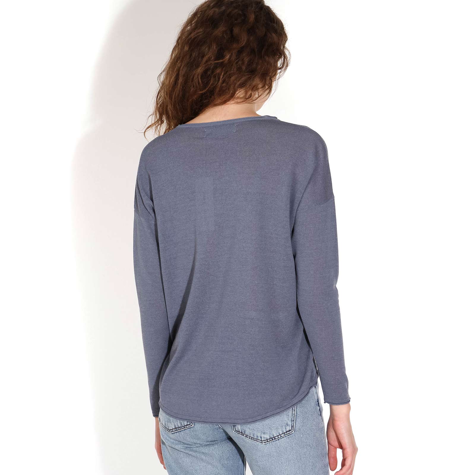 Kally O-Neck Jumper blue mirage