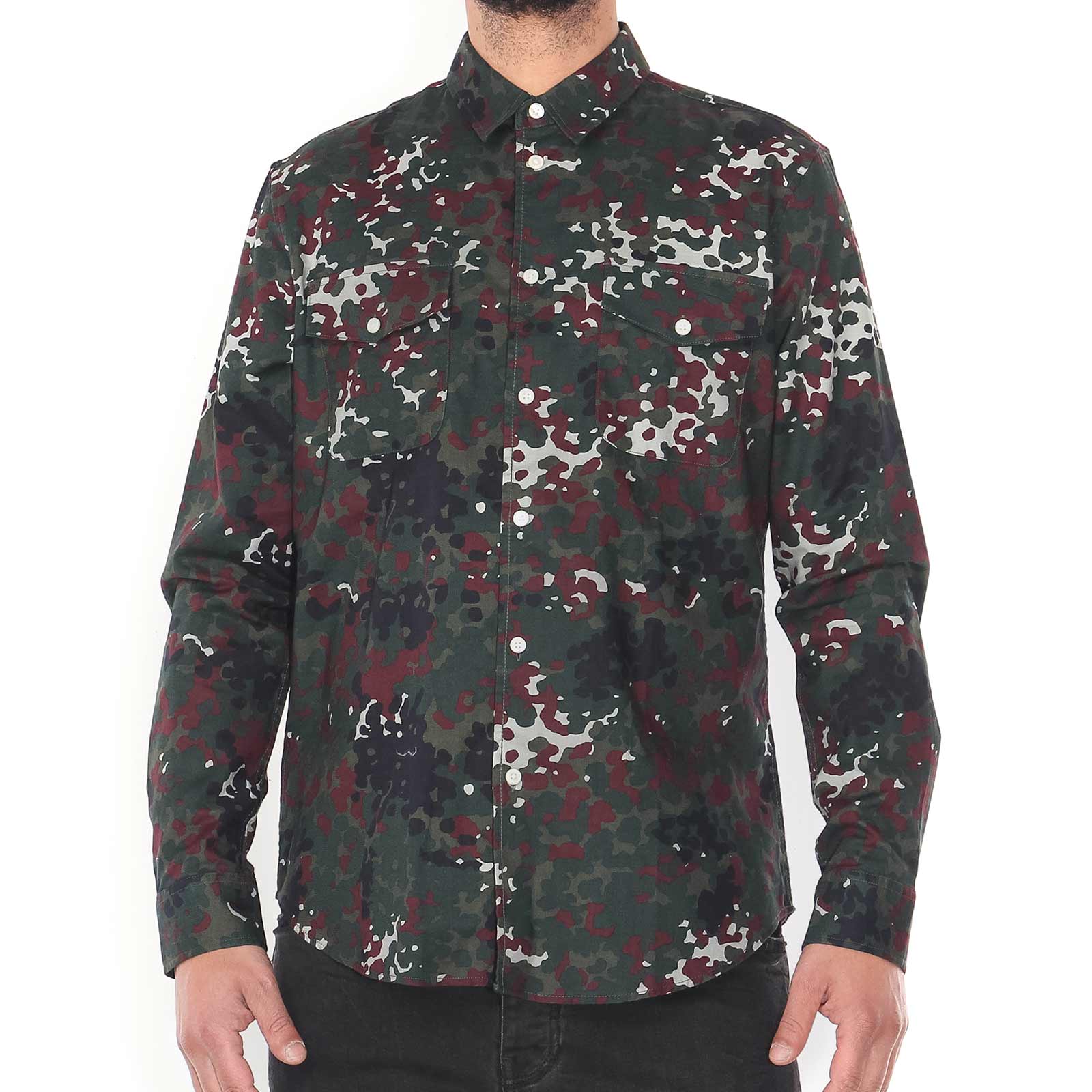 Liam ND AOP Shirt plum dotcamo