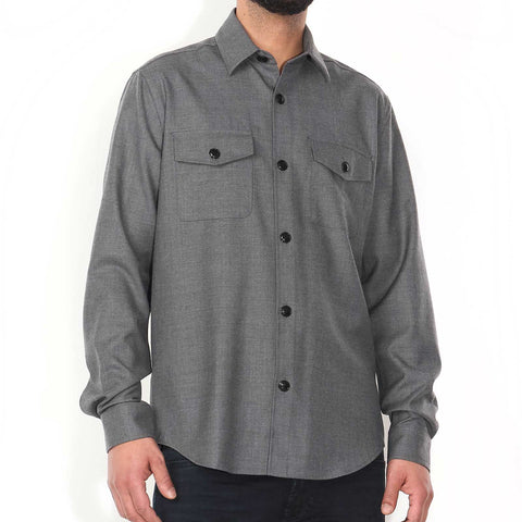 Liam X FD Shirt dark grey melange