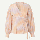Merrill Blouse coral stripe