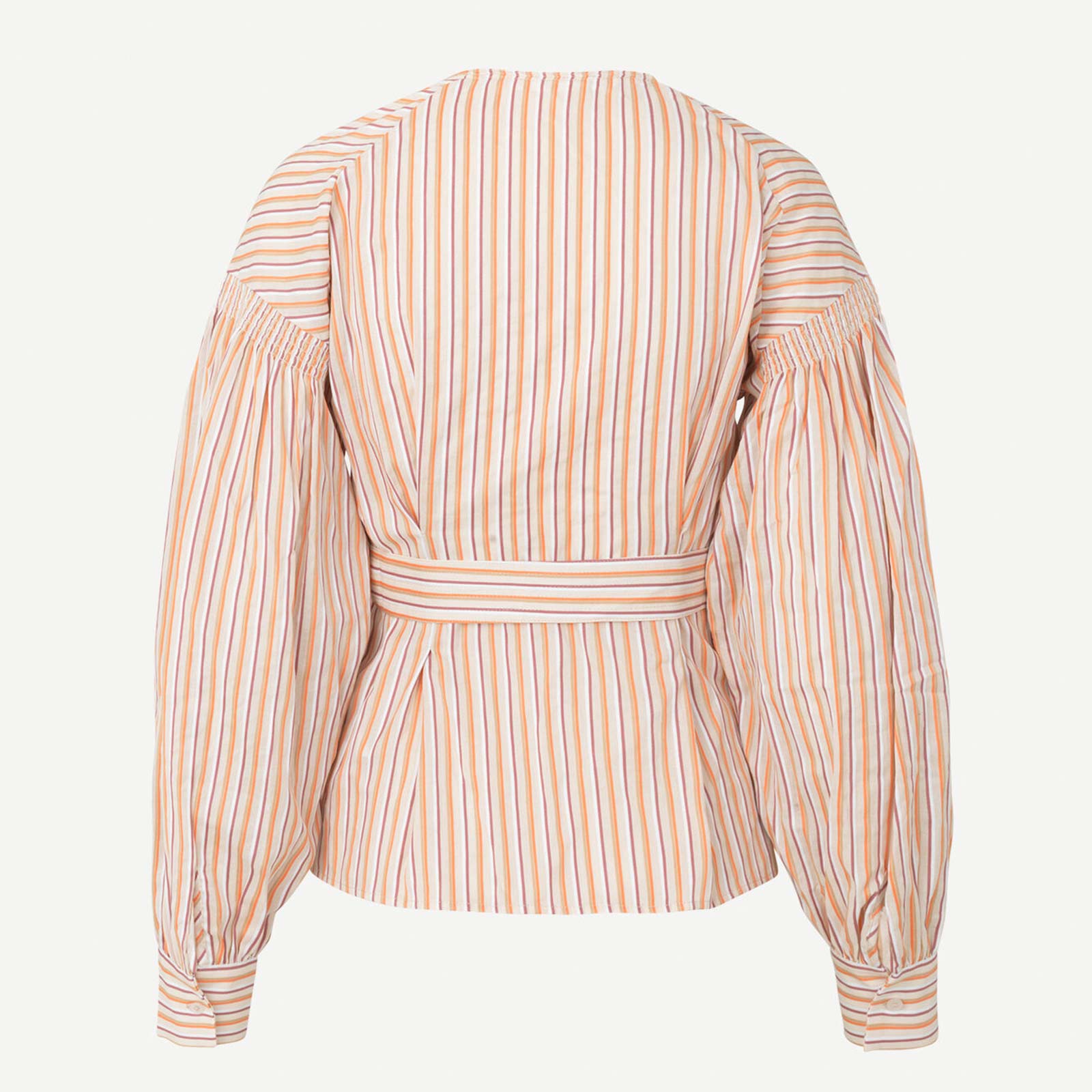 Merrill Blouse coral stripe