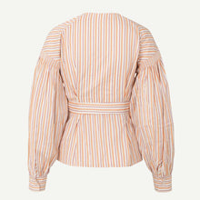 Merrill Blouse coral stripe