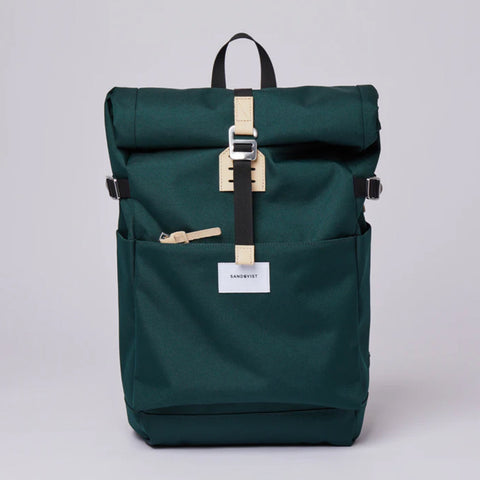 Ilon Backpack dark green w/ Leather