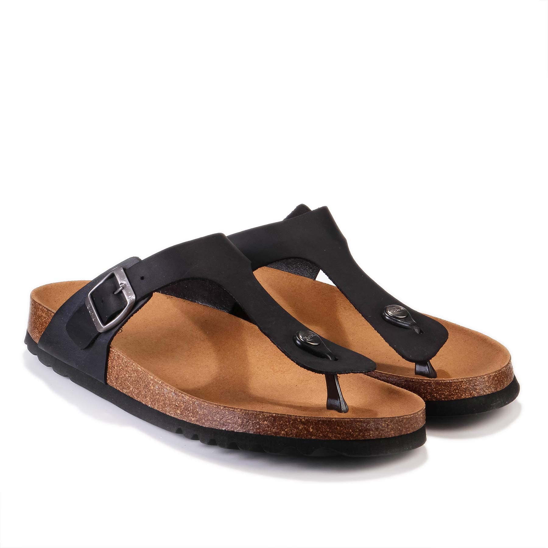 Evis Sandale black Oiled Nubuck