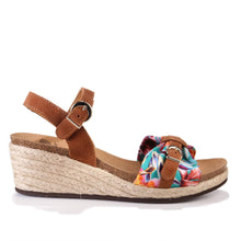 Vale Sandale tan fantasy suede textile