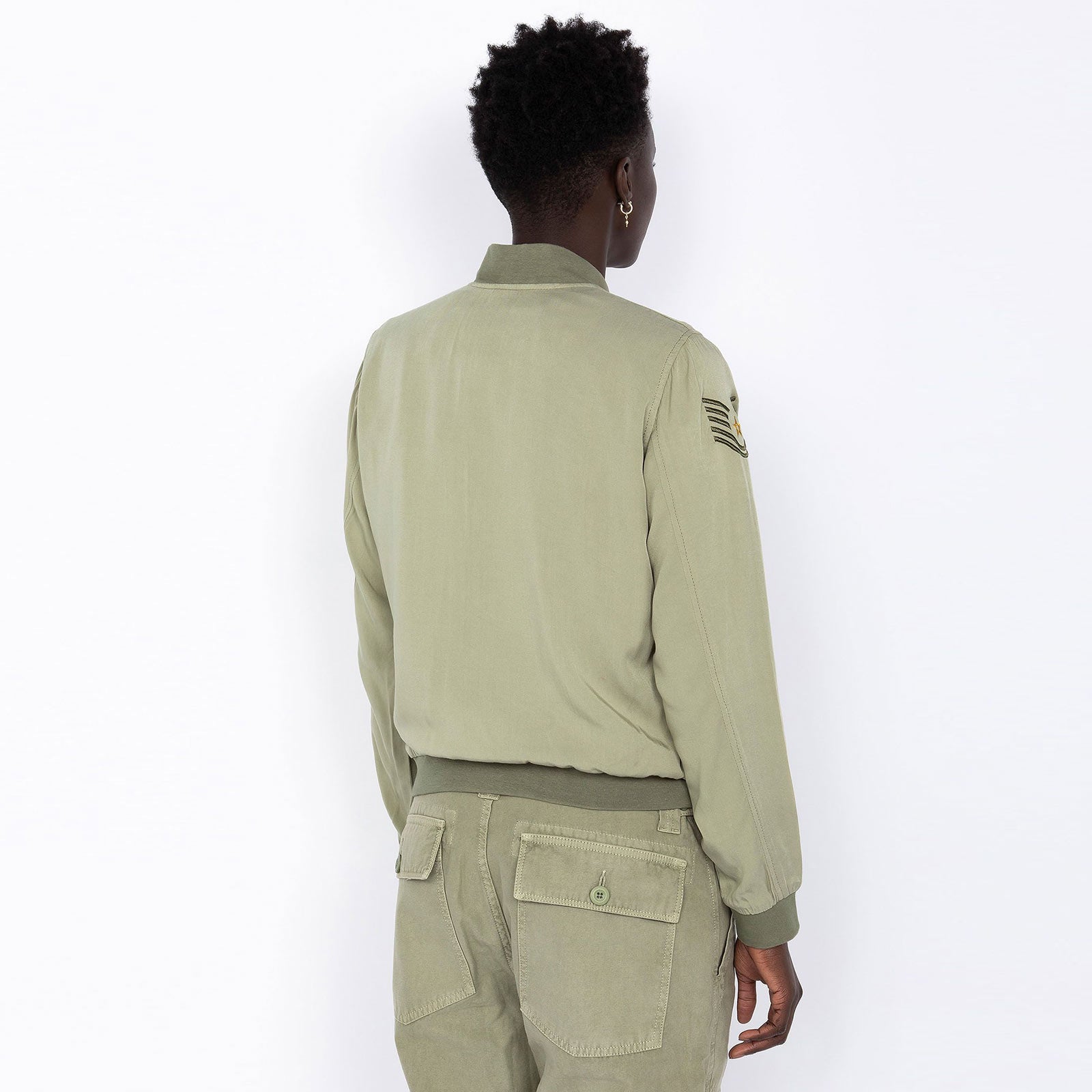 Calipsow Light Bomber Jacket sage khaki