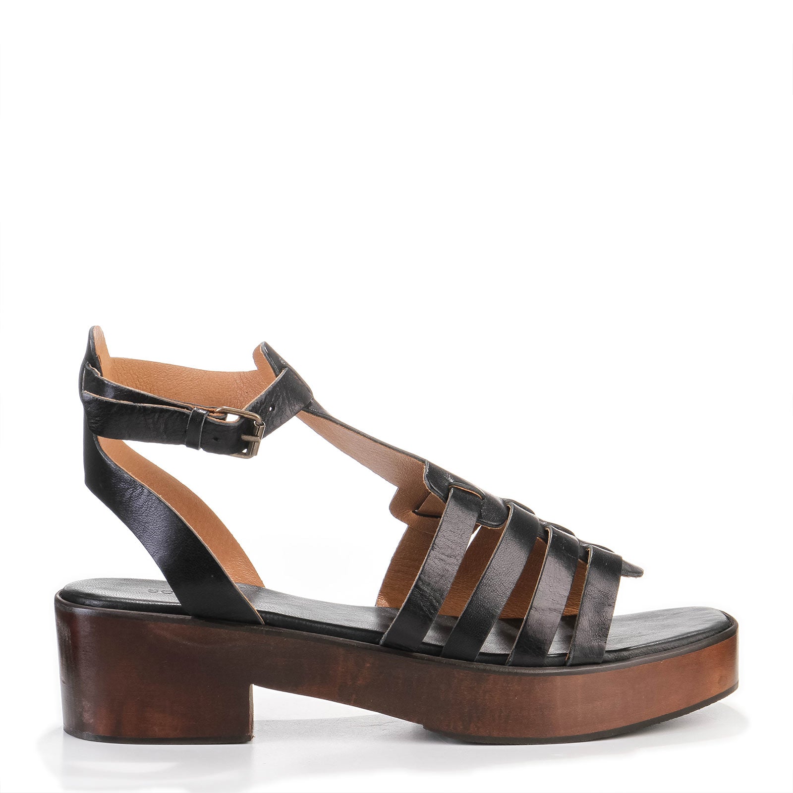 Kolovesi Sandals black leather