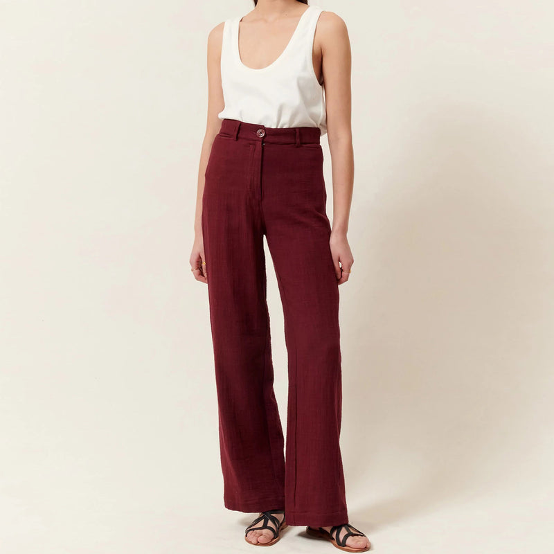 Neelam Pants ruby wine