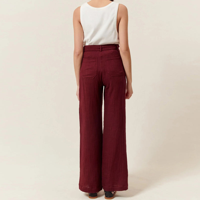 Neelam Pants ruby wine