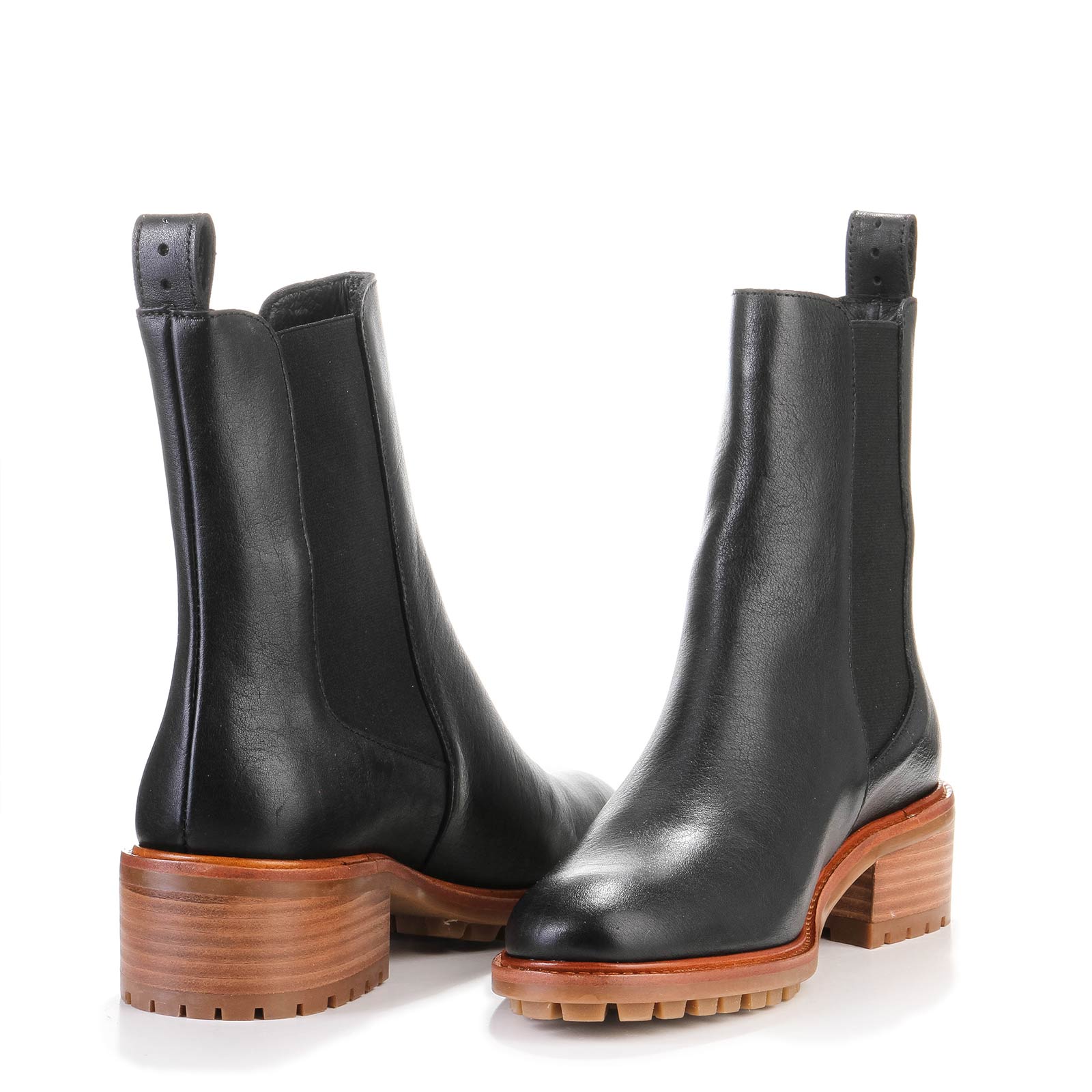 Pierce Leather Boots black