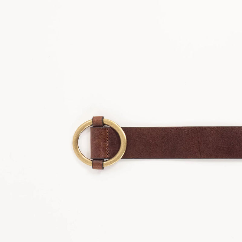 Tisao T Belt chestnut leather
