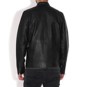 Esteban Leather Jacket black SUIT