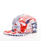 Good Listener 5 Panel Camper Cap red x blue