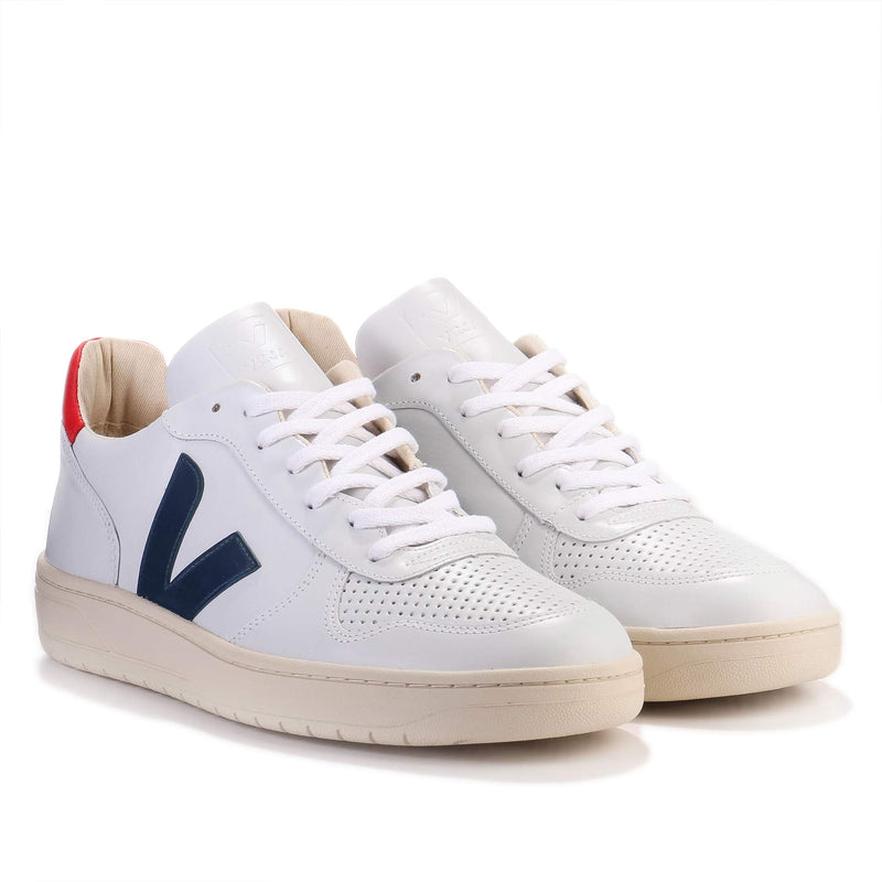 V10 W Leather extra white/nautico-pekin pierre