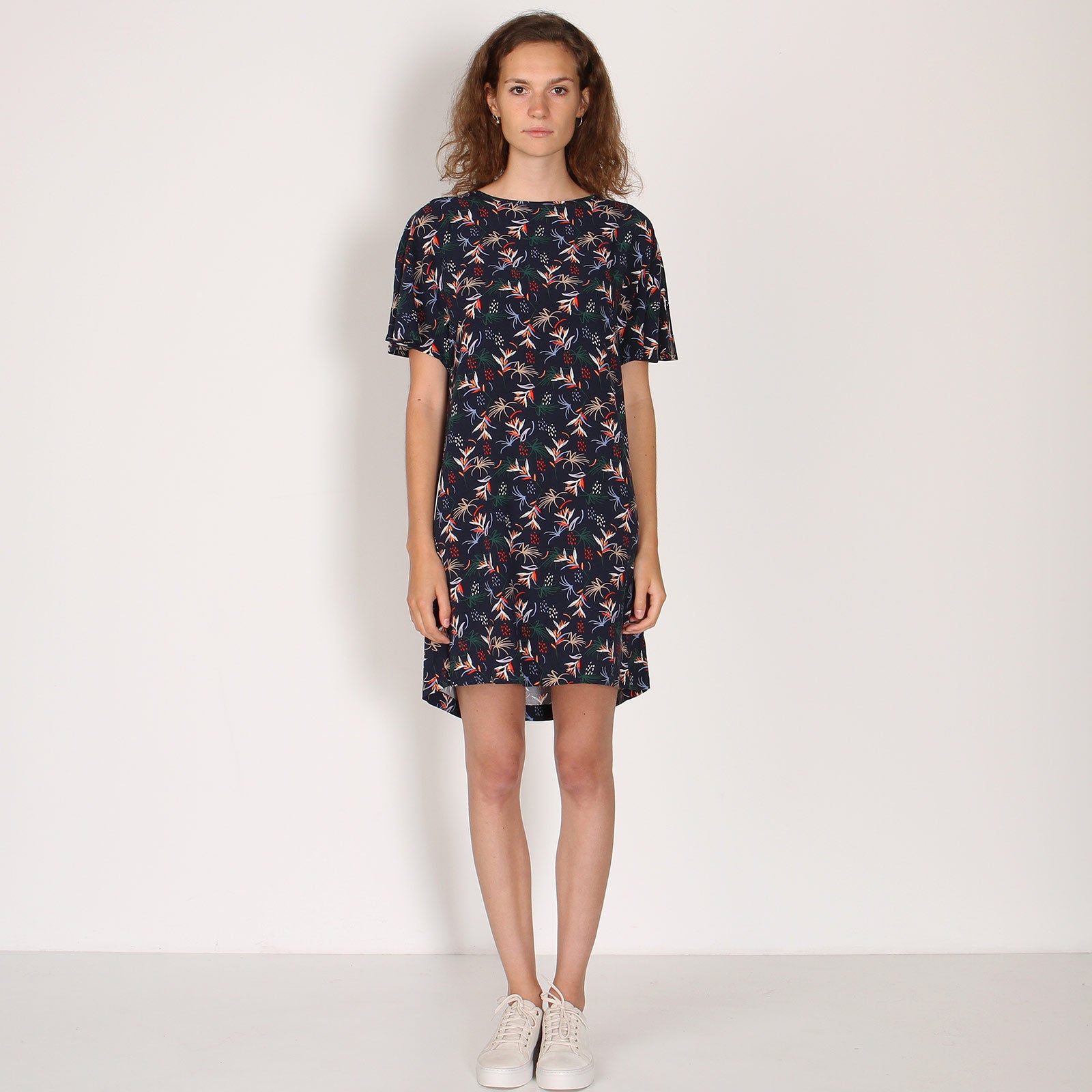 Byron Dress navy/white