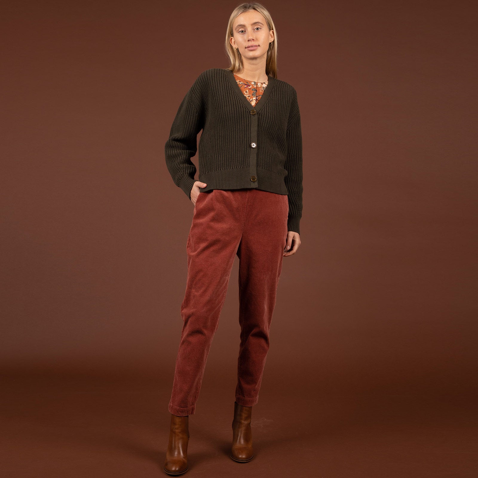 Viola Cord Pants rust