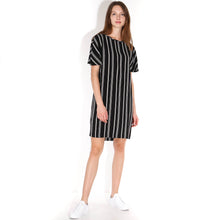 Byron Printed Dress black/offwhite