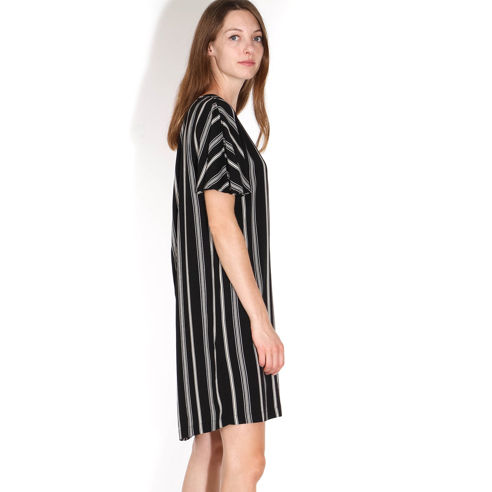 Byron Printed Dress black/offwhite