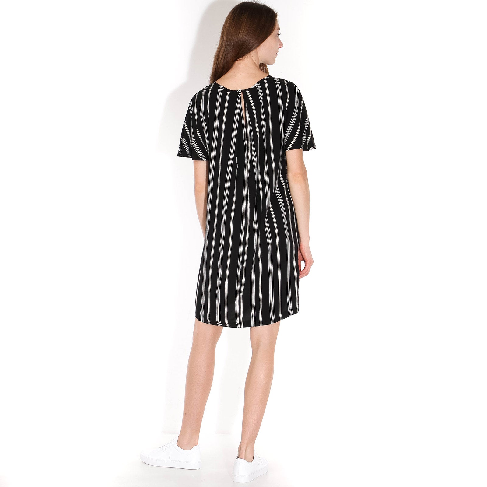 Byron Printed Dress black/offwhite