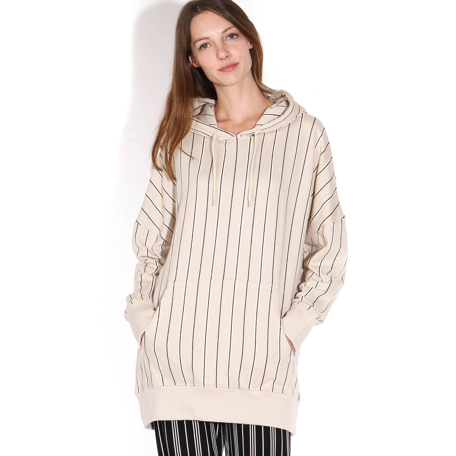 Flea Stripe Jumper sand-off white-black