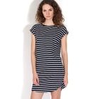 New Kano Stripe Dress navy blue nep-white