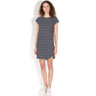 New Kano Stripe Dress navy blue nep-white