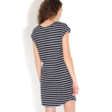 New Kano Stripe Dress navy blue nep-white