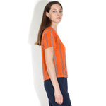 Teddy Printed Top rust-off white